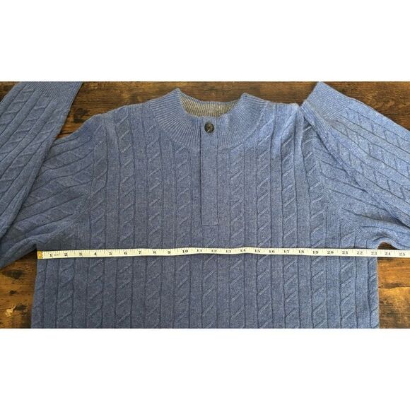 Peter Millar  Baby Wool / Cashmere Cable Quarter-Zip Sweater Size XL NWT - Picture 9 of 12